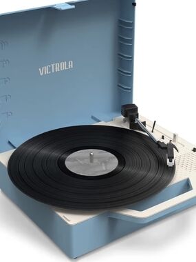 Victrola Re-Spin Sustainable Bluetooth Suitcase Record Player New